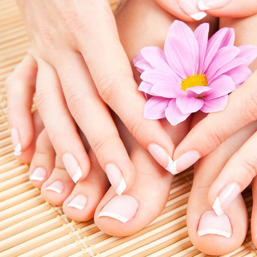 French Mani Pedi