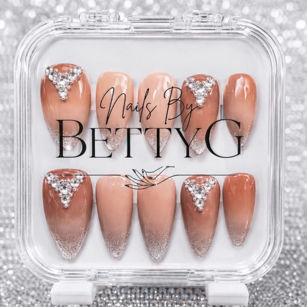Neutral French Ombre Bling